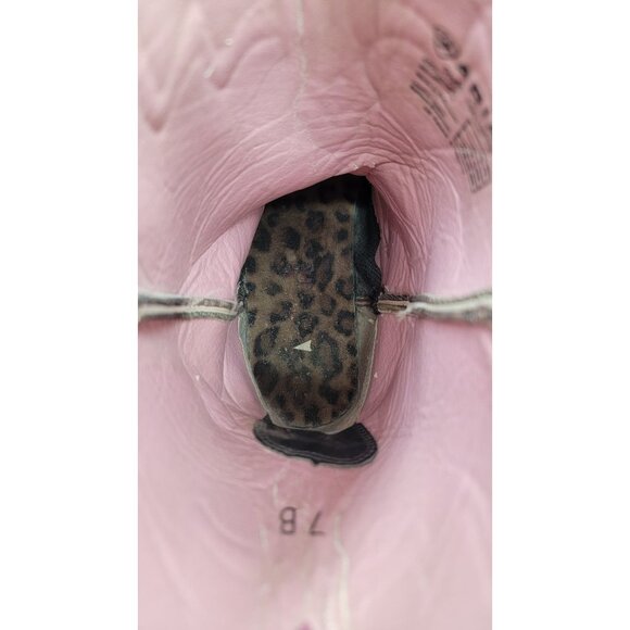 Ariat Western Boot Brown/Pink Camo Leather & Fabric Womens 7B - Picture 11 of 14